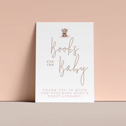Minimalist Teddy Bear Baby Shower Books For Baby Poster