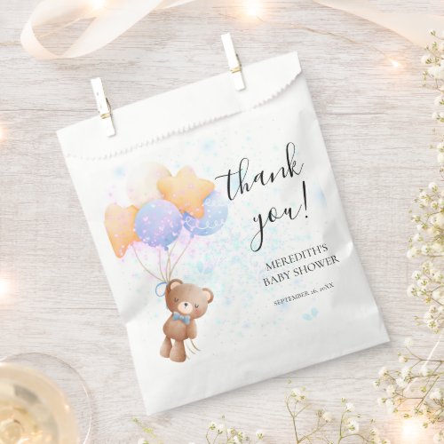 Minimalist Tedy Bear baby shower Favor Bag