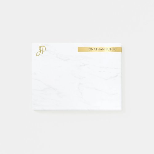 Minimalist Template Elegant Gold And Marble Modern Post_it Notes