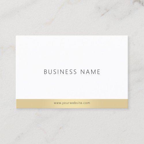 Minimalist Template Elegant Gold White Modern Top Business Card
