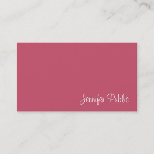 Minimalist Template Modern Elegant Red Simple Business Card