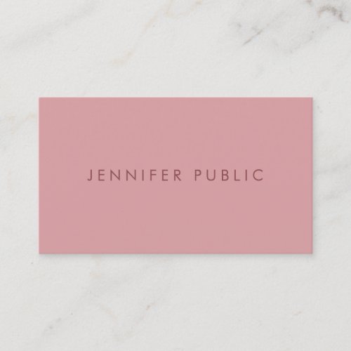 Minimalist Template Trend Colors Modern Elegant Business Card