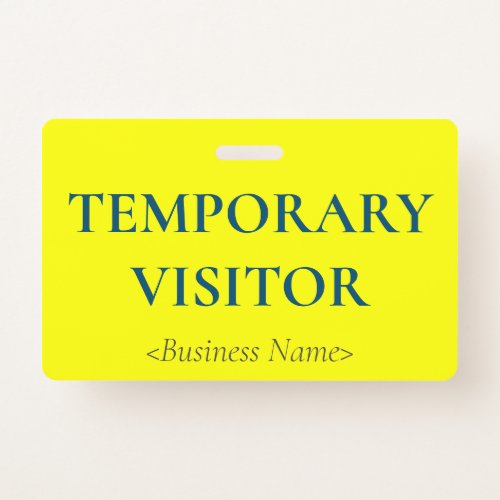 Minimalist TEMPORARY VISITOR Badge