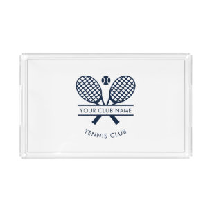 Minimalist Tennis Club Name Team Swag Custom Acrylic Tray