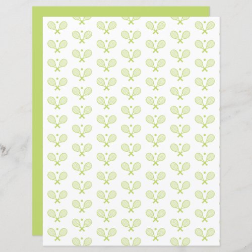 Minimalist Tennis Pattern Scrapbook Paper