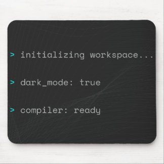 Minimalist Terminal Dark Mode Developer Desk Mat Mouse Pad