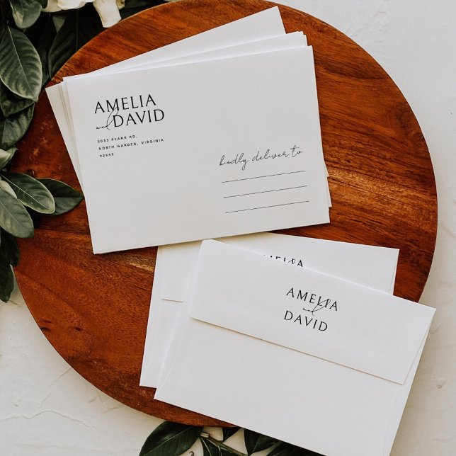 Minimalist Terracotta A7 5x7 Wedding Envelope (Creator Uploaded)