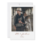 Minimalist Terracotta Bohemian Wedding Invitation