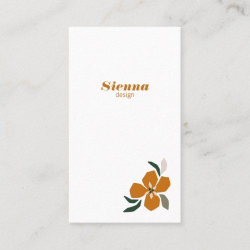 Minimalist Terracotta Botanical Landscape Designer Business Card