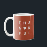 Minimalist Terracotta Copper Thanksgiving Holiday  Coffee Mug<br><div class="desc">// Need help customizing your design? Got other ideas? Feel free to contact me (Zoe) directly.

// Background color can be changed to match your theme.</div>