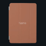 Minimalist terracotta custom name monogram  iPad mini cover<br><div class="desc">Elegant minimalist terracotta custom name monogram iPad mini Cover.
Customizable white text (you can just delete it if you wish) and solid plain terracotta background.</div>