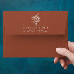 Minimalist Terracotta Floral Boho Elegant Wedding Envelope<br><div class="desc">Minimalist Terracotta Floral Boho Elegant Wedding Envelope.</div>