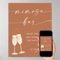 ADELLA Modern Minimalist Bridal Mimosa Bar Sign