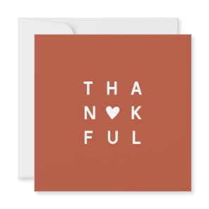 Minimalist Terracotta Photo Thanksgiving Holiday Card