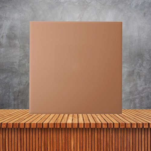 Minimalist terracotta solid brown earthy  plain ceramic tile