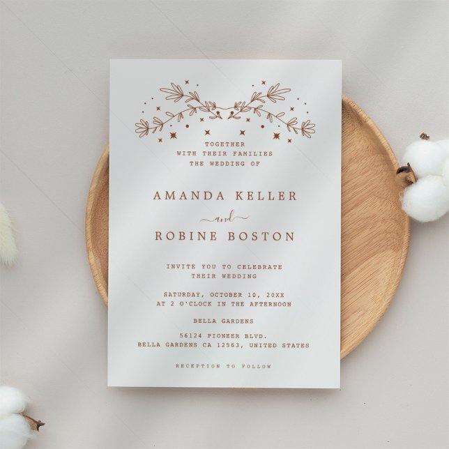Minimalist Terracotta Wedding Invitation (Creator Uploaded)