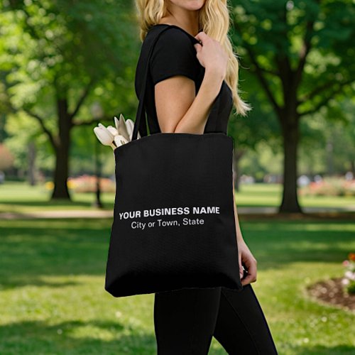 Minimalist Text-Based Business Brand | Black Tote Bag