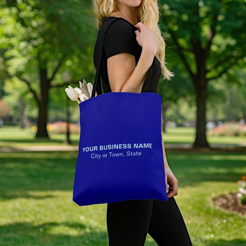 Minimalist Text-Based Business Brand | Blue Tote Bag