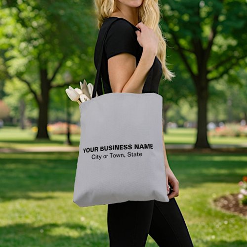 Minimalist Text-Based Business Brand | Gray Tote Bag