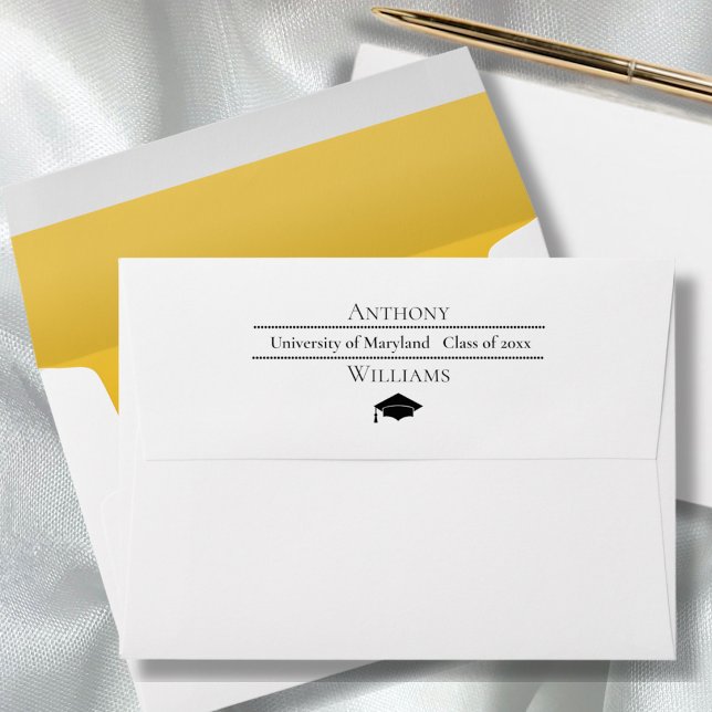 Minimalist Text Design Graduation gold  Envelope (Creator Uploaded)