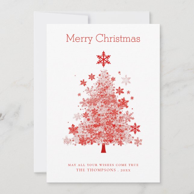 Minimalist Text Modern Merry Christmas Holiday Card (Front)