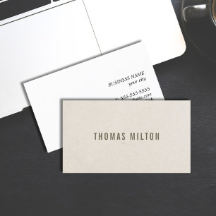 Minimalist Texture Beige Consultant Brown Business Card