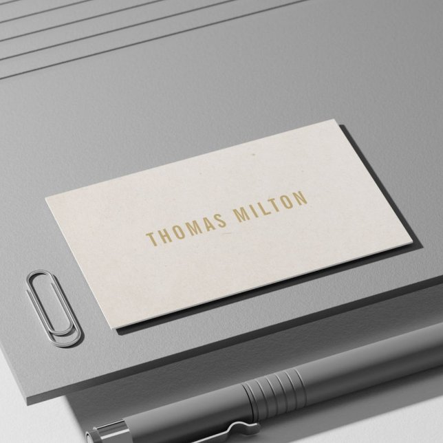 Minimalist Texture Beige Consultant Business Card (Creator Uploaded)