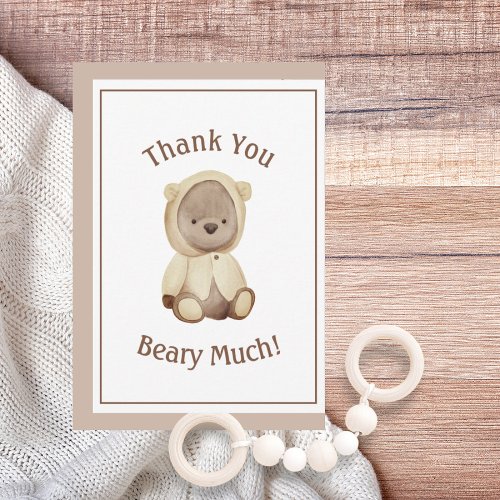 Minimalist Thank You Beary Much  Baby Shower