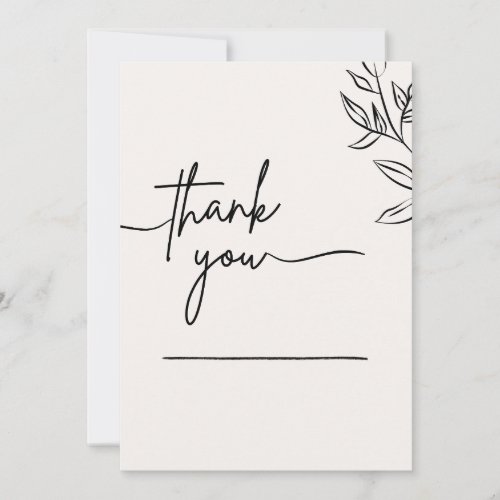 Minimalist Thank You Card | Elegant Thank You card