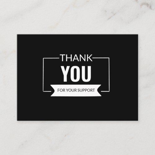 Minimalist thank you card for business