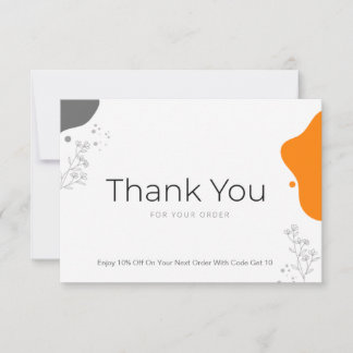 Minimalist Thank You Card for Small Business – Edi
