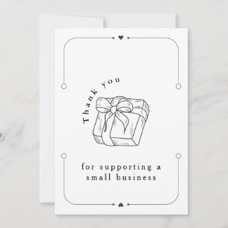 Minimalist Thank You Card for Small Business Order