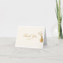 Minimalist Thank You Card | White Orchid Gold