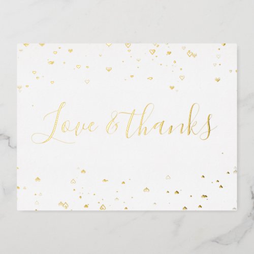 Minimalist Thank you Card with cute little hearts