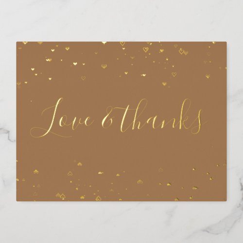 Minimalist Thank you Card with cute little hearts