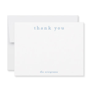 Minimalist Thank You Couples or Family Stationery Note Card