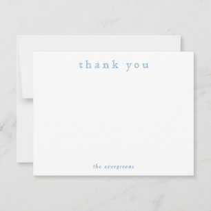 Minimalist Thank You Couples or Family Stationery Note Card