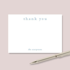 Minimalist Thank You Couples or Family Stationery Note Card