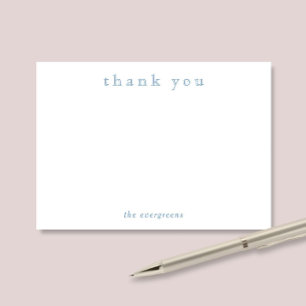 Minimalist Thank You Couples or Family Stationery Note Card