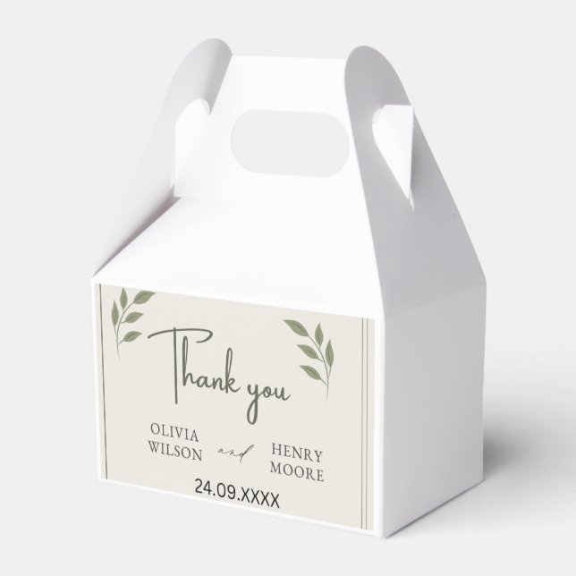 Minimalist Thank You Favor Box (Front Side)