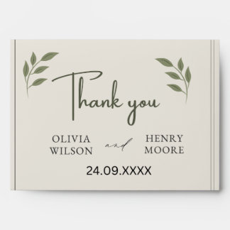 Minimalist Thank You Favor Box Envelope
