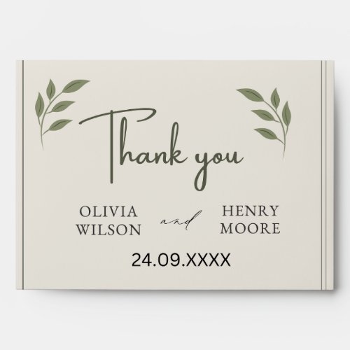 Minimalist Thank You Favor Box Envelope