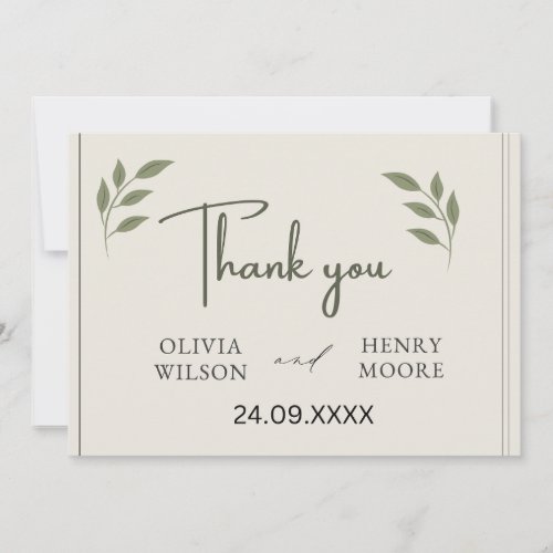 Minimalist Thank You Favor Box Invitation