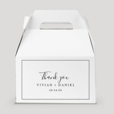 Minimalist Thank You Favor Boxes at Zazzle
