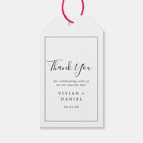 Minimalist Thank You Favor Gift Tags