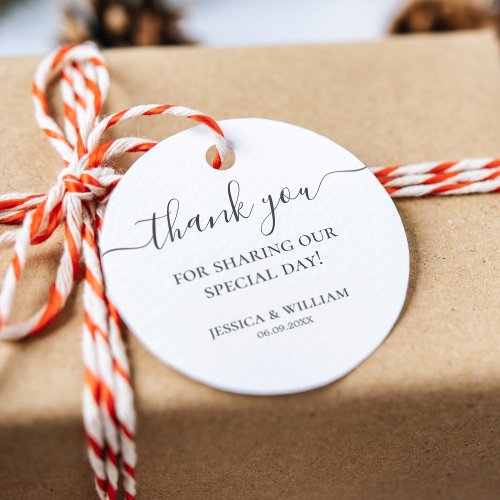 Minimalist Thank You Favor Tags