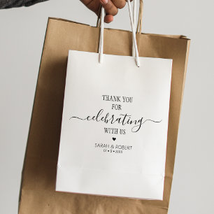 Minimalist Thank You for Celebrating with us, Rubber Stamp