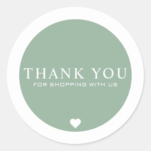 Minimalist Thank You For Shopping With Us Classic  Classic Round Sticker