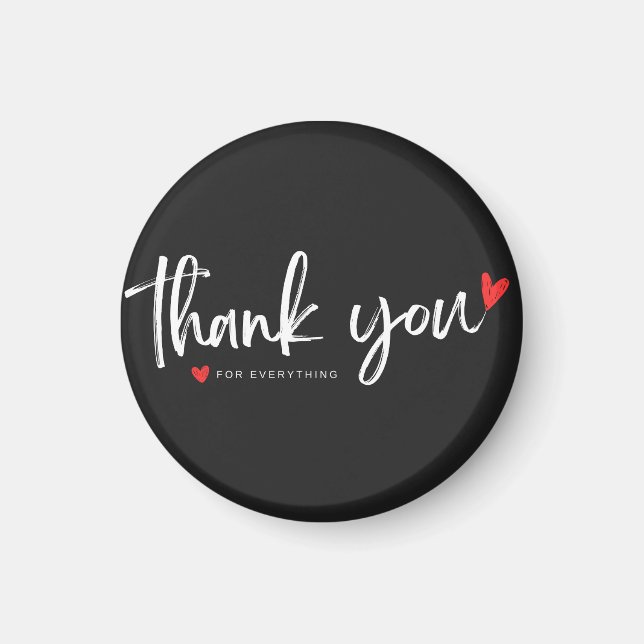 Minimalist Thank You Heart Magnet (Front)