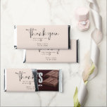 Minimalist Thank you Hershey Bar Favors<br><div class="desc">With personalized chocolate bars you can say "Thank You" in a Sweet and Memorable Way! This minimalist chocolate bar wrapper features a cute script font. Don't forget to change the date on the barcode on the back of the wrapper! Ingredient on the back of the wrapper can also be changed...</div>